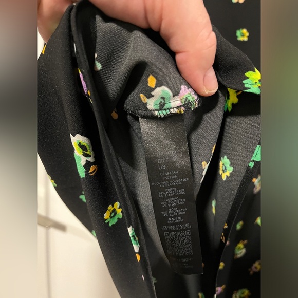 Collusion 1/4 Zip Black Floral Dress - Picture 7 of 8